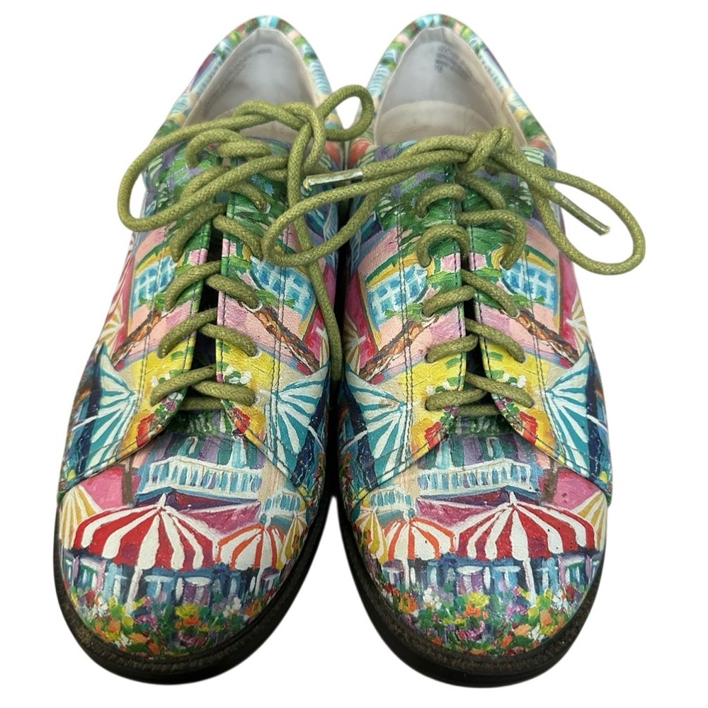 Colorful Shoes with Green Laces